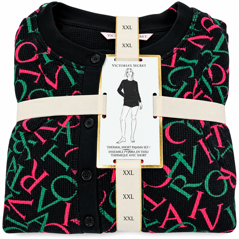 pijama negra con letras xxl