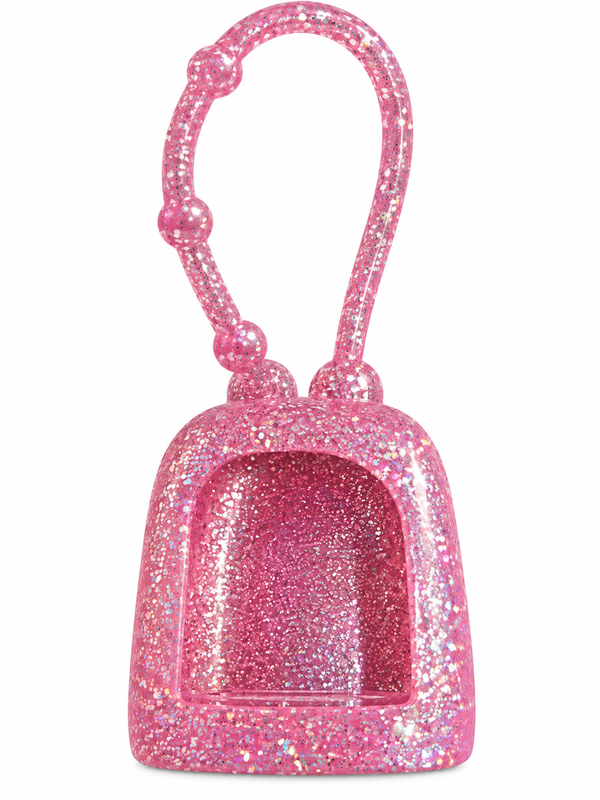 holder rosa con brillos