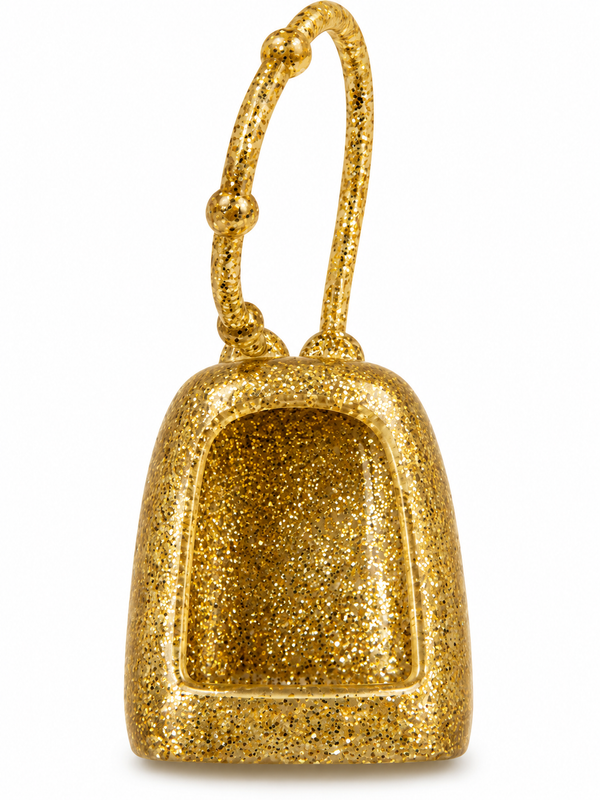 hermoso holder llavero color dorado con brillos