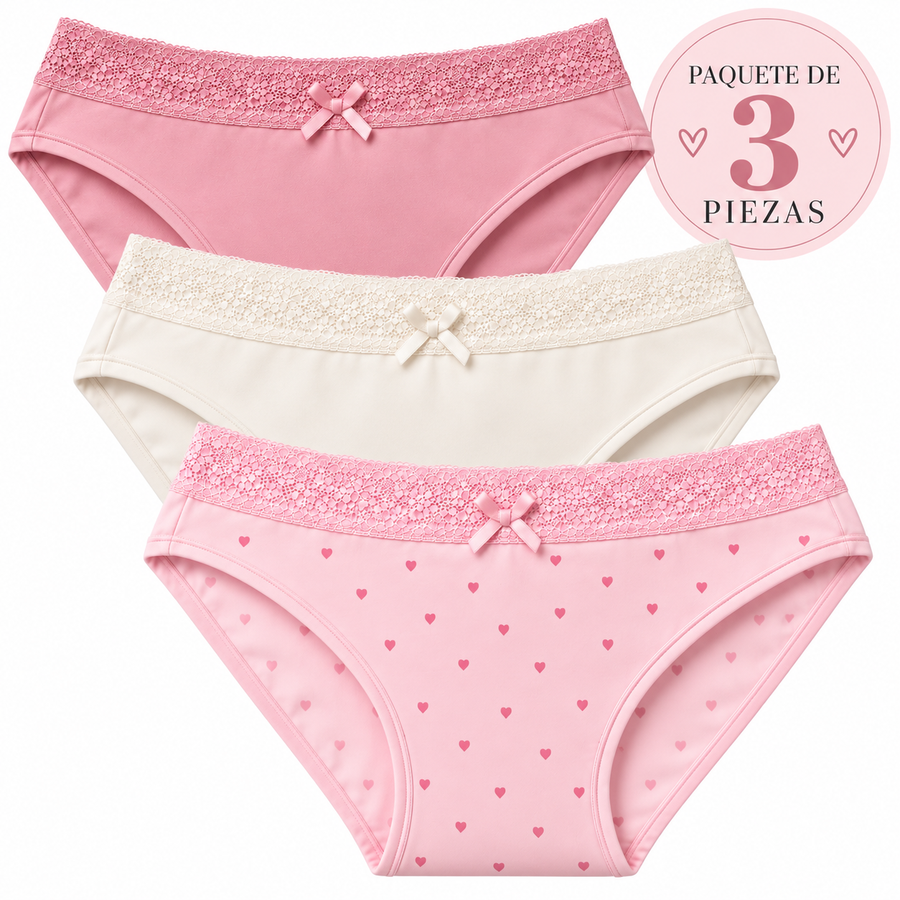 pack 3 panties victorias secret