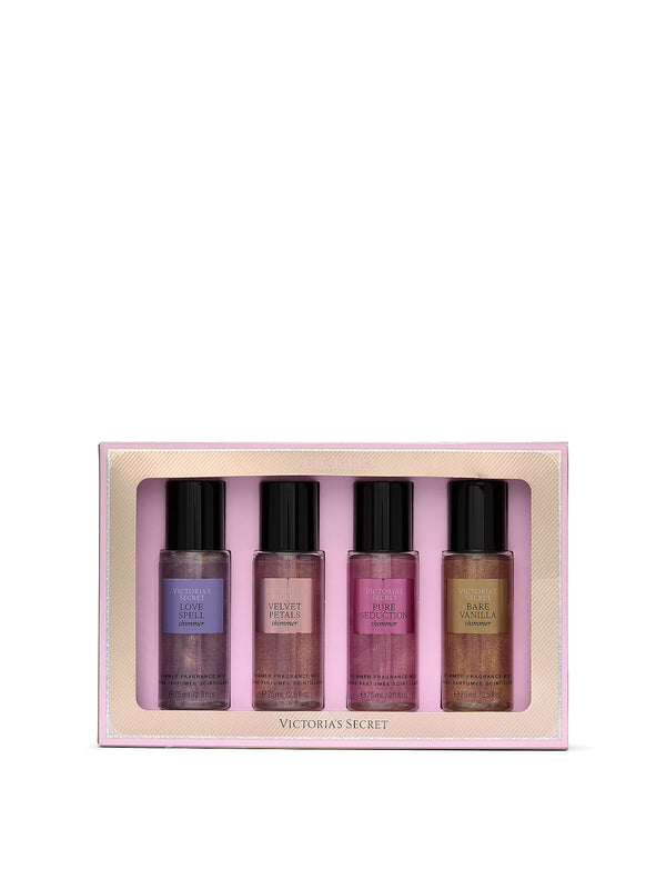 Set 4pz lociones de viaje shimmer